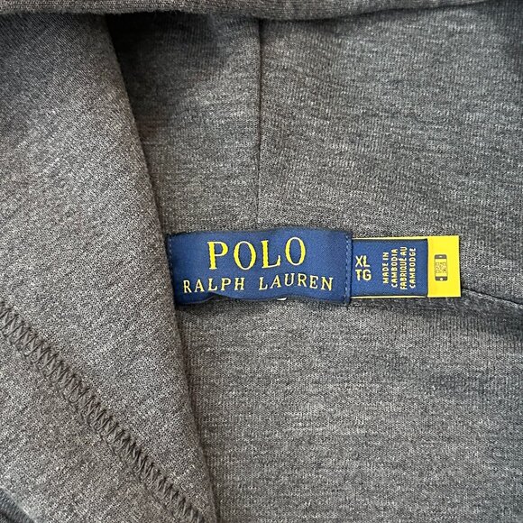 Polo Ralph Lauren Gray Full Zip Hoodie Sweatshirt Men's XL - Picture 3 of 6